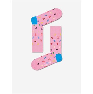 Pink Patterned Socks Happy Socks Palm - Men