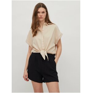 Beige Tie shirt VILA Mandy - Ladies