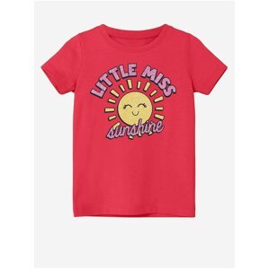 Red patterned girly t-shirt name it Veen - Girls