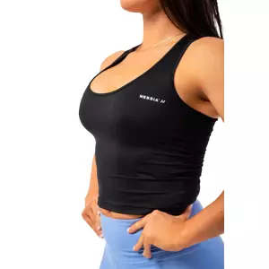 Nebbia Sportovní slim-fit crop tílko 422 black XS