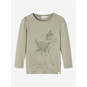 Light green girly long sleeve T-shirt name it Bambi - Girls