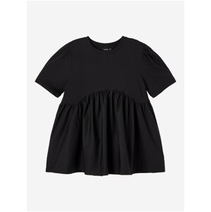 Black girly loose T-shirt name it Bitten - Girls