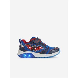 Red and Blue Boys Shoes with Glowing Sole Geox Spaziale - Boys