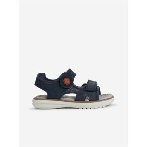 Dark blue leather sandals for boys Geox Maratea - Boys