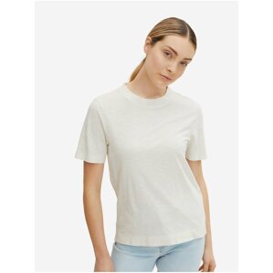Creamy women's basic T-shirt Tom Tailor - Women