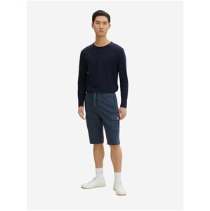 Dark blue Mens Sweatpants Shorts with Pockets Tom Tailor - Men