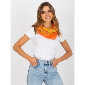 Yellow and orange scarf with polka dots