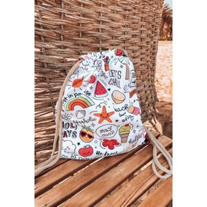 Backpack Bag Towel 3in1 Color Print White