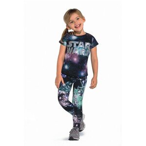 Bas Bleu Girls' leggings ROXI stretchy with colorful print