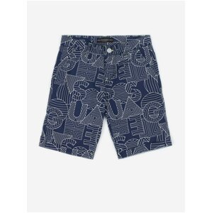 Dark Blue Boys Patterned Shorts Guess - Boys