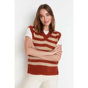 Trendyol Sweater Vest - Orange - Regular fit