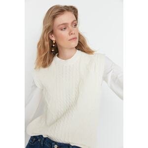 Trendyol Sweater Vest - Ecru - Oversize