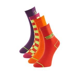 Trendyol Orange Patterned 4-Pack Socks