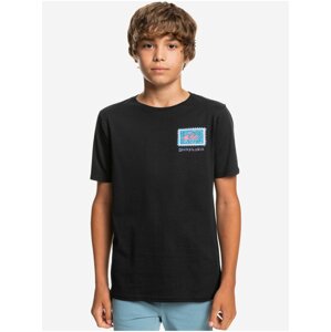 Black Boys' T-Shirt with Quiksilver Radical Roots Print - Boys