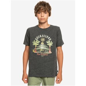 Dark Grey Boys' Brindle T-Shirt Quiksilver Strange Days - Boys