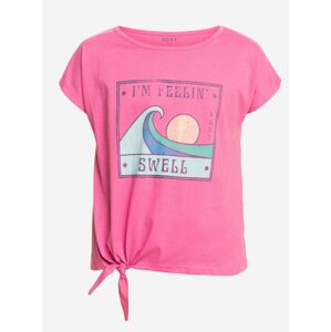 Pink Girl T-Shirt with Knot Roxy Pura Playa - Girls