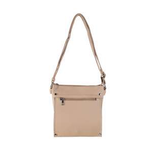 Dark beige eco-leather shoulder bag