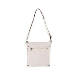 Women's light beige shoulder bag with adjustable strap