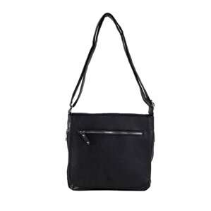 Black shoulder bag made of eco-leather