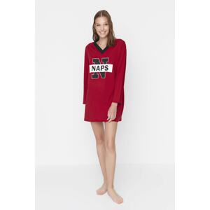 Trendyol Nightgown - Bordeaux - Shift