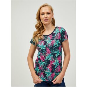 Dark blue patterned T-shirt ORSAY - Women