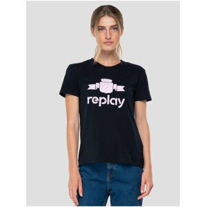 Women's Black T-Shirt Replay - Women