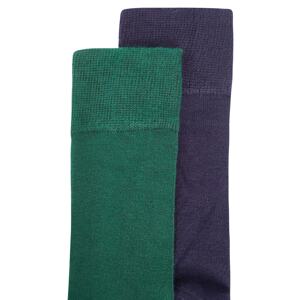 Trendyol Men's Multicolored Bamboo 2-Pack Solid Crew Socks