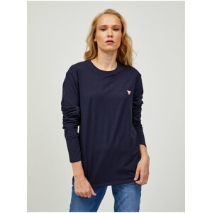 Dark Blue Unisex Long Sleeve T-Shirt Guess - Women