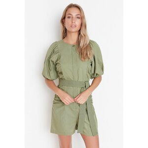 Trendyol Khaki Draped Overalls