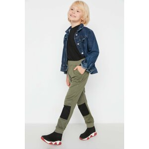 Trendyol Khaki Stripe Detailed Boy Knitted Sweatpants