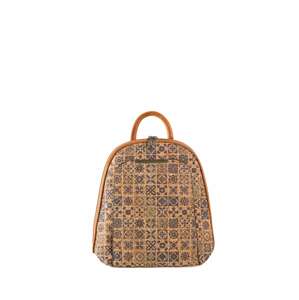Women's light green backpack with cork