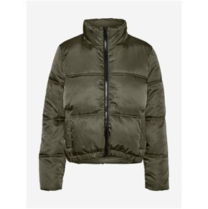 Khaki Quilted Winter Jacket Noisy May Anni - Women
