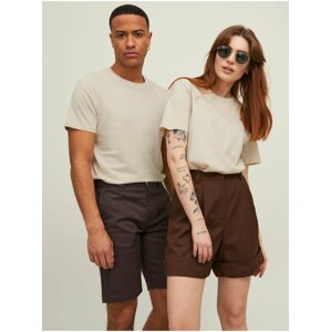 Beige unisex basic T-Shirt Jack & Jones Noa - Men