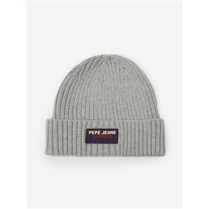 Grey cap with pepe Jeans Hayes wool - Men