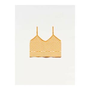 Dilvin 10184 Halter Knitwear Singlets Crop-orange