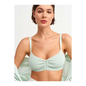 Dilvin Women's Pleated Straps Bustier Front-mint 1036