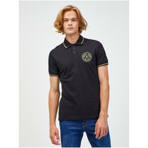 Black Mens Polo T-Shirt Versace Jeans Couture - Men