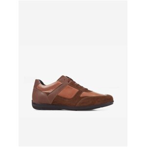 Brown Men's Sneakers with Suede Details Geox - Men's