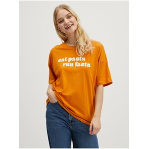 Orange Womens Oversize T-Shirt Noisy May Ida - Women