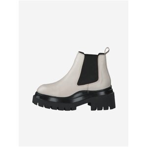 Tamaris black and cream leather ankle boots - Women