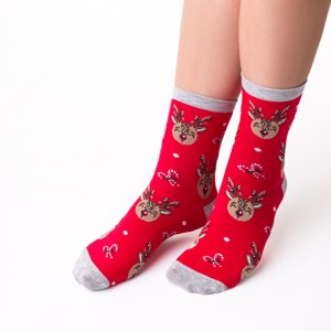 Socks 136-056 Red Red