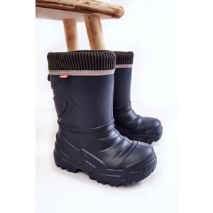 Children's insulated rain boots Befado 162X304 navy blue