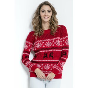 Női pulóver Fobya Fobya_Sweater_F855_Red