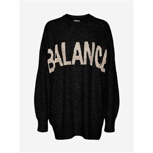 Black Ribbed Oversize Sweater Noisy May Balance - Women