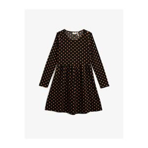 Koton Polka Dot Long Sleeve Midi Dress