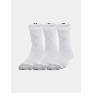 Under Armour Socks UA Heatgear 3pk Crew Yth-WHT - unisex