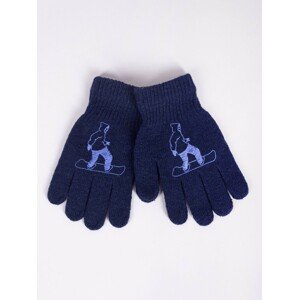 Yoclub Kids's Gloves RED-0119C-AA5A-003 Navy Blue