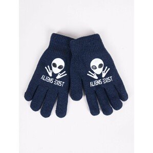 Yoclub Kids's Gloves RED-0201C-AA5A-002 Navy Blue