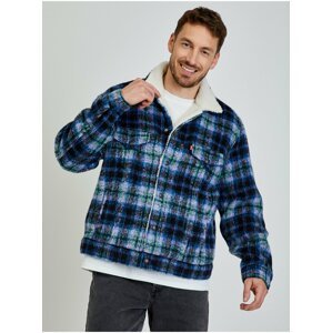 Levi's Blue Men's Plaid Shirt Jacket with Levi's® Wool - Men