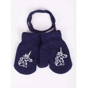 Yoclub Kids's Gloves RED-0117G-AA1A-009 Navy Blue